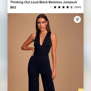 Lulus Black Backless Jumpsuit